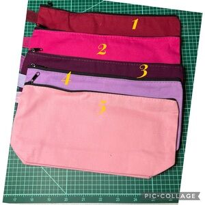 Colorful Zipper Pouch for make up, medication or anything! You select the color